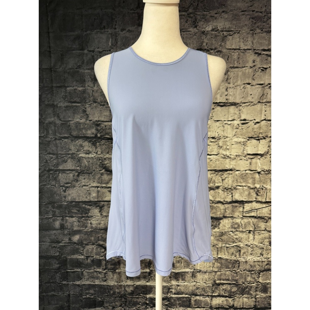 Lululemon Tank Top Womens Small Blue Pullover Top Open Back Mesh Panel Athletic